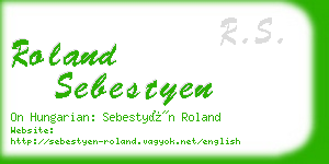 roland sebestyen business card